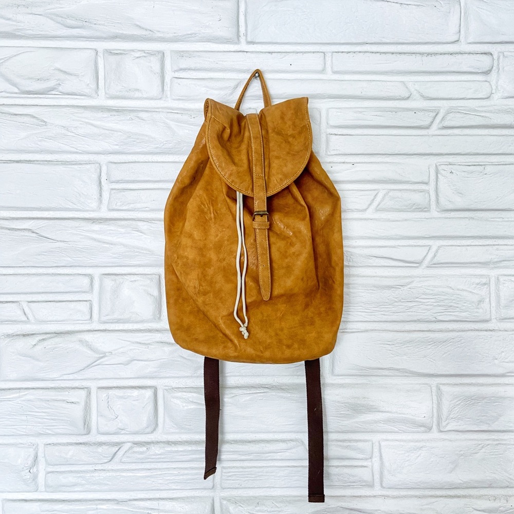 Leather backpack